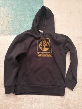 Timberland Black Hoodie with Gold Logo